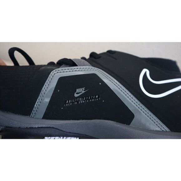 Nike CV0584 Men's Sz 11.5W Black/White Alpha Menace 3 Shark Football Cleats - Picture 6 of 9